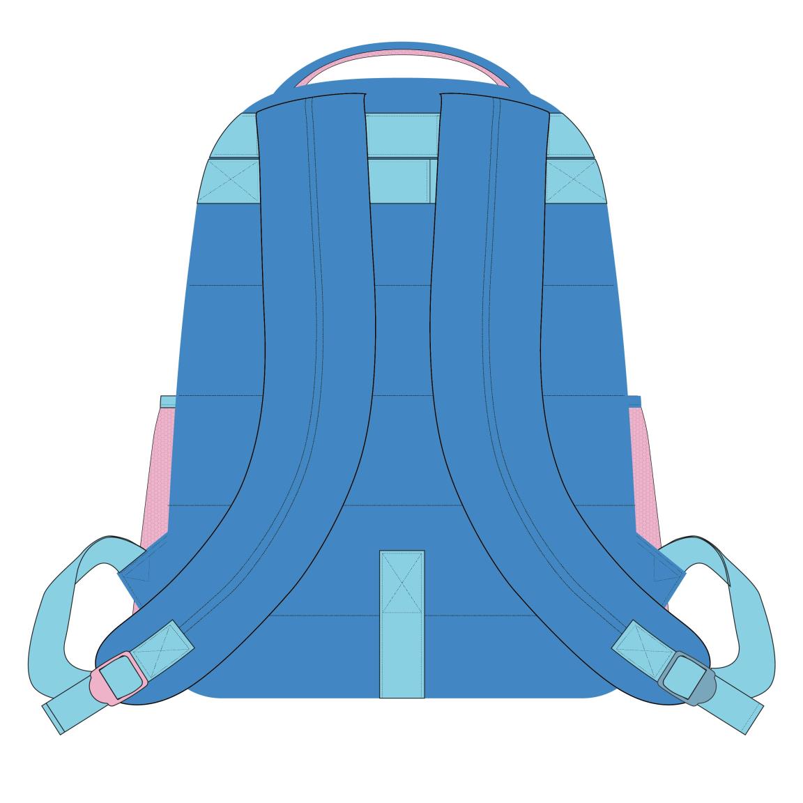 stitch "bts" mochila escolar 42cm stitch "bts" mochila escolar 42cm
