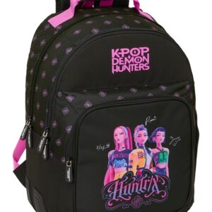 K-Pop- "Negra" Mochila escolar dupla 42cm