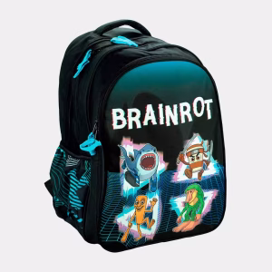 mochila do brain rot escolar de 46cm