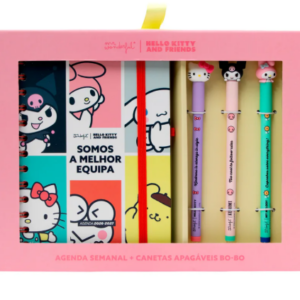 Agenda 2026-27 pequena Hello Kitty&Friends Semanal + 3 Bo-Bo - Somos a melhor equipa