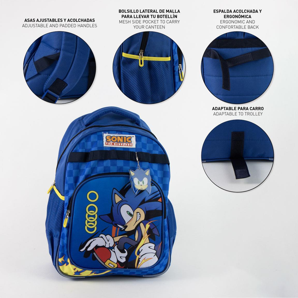 sonic "bts" mochila escolar 42cm sonic "bts" mochila escolar 42cm