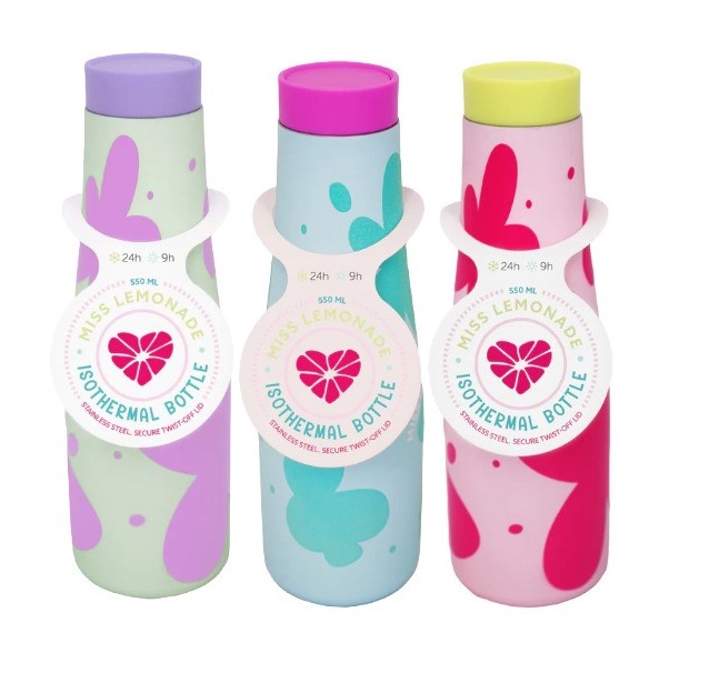 miss lemonade "power" garrafa térmica 550ml miss lemonade "power" garrafa térmica 550ml